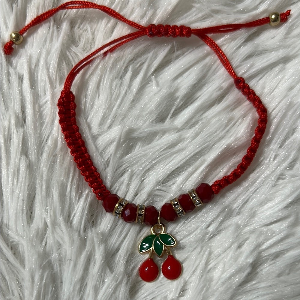 Vibrant Red and Green Bohemian Woven Bracelets